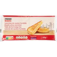 Queso fundido EROSKI basic, lonchas, sobre 450 g