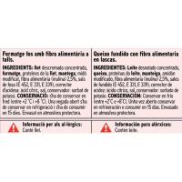 Queso fundido EROSKI basic, lonchas, sobre 450 g