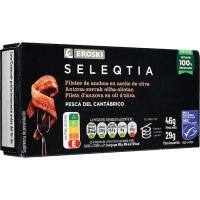 Filets d`anxova MSC en oli d`oliva Eroski SELEQTIA, llauna 29 g