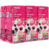 Batut de maduixa EROSKI, pack 6x200 ml