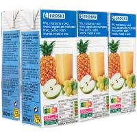 Beguda de pinya EROSKI, pack 6x200 ml