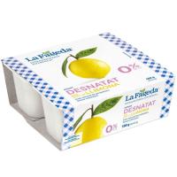 Yogur desnatado sabor limón LA FAGEDA, pack 4x125 g Yogur desnatado sabor limón LA FAGEDA, pack 4x125 g