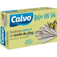 Sardinilla en aceite de oliva bajo en sal CALVO, lata 85 g Sardinilla en aceite de oliva bajo en sal CALVO, lata 85 g