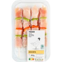 Brocheta de pechuga de pollo EROSKI , bandeja 360 g Brocheta de pechuga de pollo EROSKI , bandeja 360 g