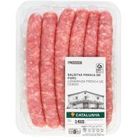 Salchicha fresca de cerdo EROSKI, bandeja 400 g Salchicha fresca de cerdo EROSKI, bandeja 400 g