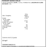 Formatge d'ovella Roncal D.O.P. RONKARI, al tall, compra mínima 250 g