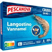Langostino crudo 24/40 PESCANOVA, caja 800 g