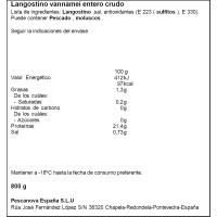 Llagostí cru 24/40 PESCANOVA, caixa 800 g