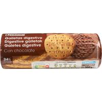 Galeta Digestive amb xocolata EROSKI, paquet 300 g Galeta Digestive amb xocolata EROSKI, paquet 300 g