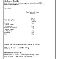 Garbanzo cocido LUENGO, frasco 400 g