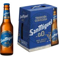 Cerveza sin alcohol 0,0 SAN MIGUEL, pack botellín 6x25 cl Cerveza sin alcohol 0,0 SAN MIGUEL, pack botellín 6x25 cl