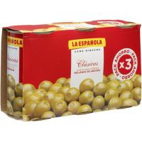 Aceitunas rellenas de anchoa LA ESPAÑOLA, pack 3x150 g Aceitunas rellenas de anchoa LA ESPAÑOLA, pack 3x150 g