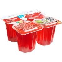 Postre gelificado de fresa EROSKI, pack 4x100 g Postre gelificado de fresa EROSKI, pack 4x100 g