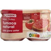 Tumaca natural EROSKI, pack 2x185 g Tumaca natural EROSKI, pack 2x185 g