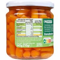 Pastanaga cuita EROSKI, flascó 210 g