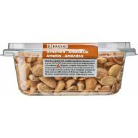 Almendras repeladas fritas EROSKI, tarrina 185 g