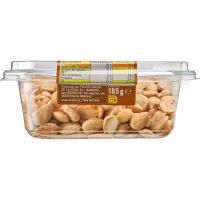 Almendras repeladas fritas EROSKI, tarrina 185 g