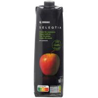 Zumo de manzana exprimido Eroski SELEQTIA, brik 1 litro Zumo de manzana exprimido Eroski SELEQTIA, brik 1 litro