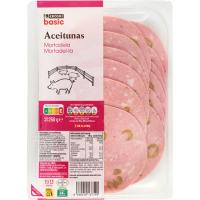 Mortadel·la amb olives EROSKI basic, sobre 250 g