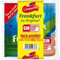 Salchichas Frankfurt CAMPOFRÍO, pack 4x140 g Salchichas Frankfurt CAMPOFRÍO, pack 4x140 g