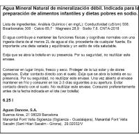 Agua mineral FONT VELLA, garrafa 6,25 litros