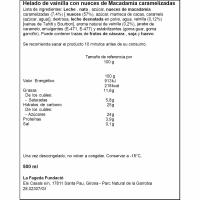 Vainilla-nous de macadàmia LA FAGEDA, terrina 500 ml