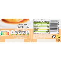 Flan de vainilla EROSKI basic, pack 6x100 g