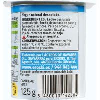 Iogurt desnatat natural EROSKI basic, pack 6x125 g