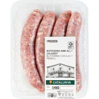 Butifarra fresca cerdo con ajo y perejil EROSKI, bandeja 400 g Butifarra fresca cerdo con ajo y perejil EROSKI, bandeja 400 g