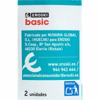 Estropajo metálico EROSKI BASIC, pack 2 uds