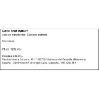 Cava Brut Nature MARÍA AMOROS, botella 75 cl