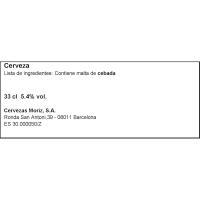 Cervesa MORITZ, llauna 33 cl
