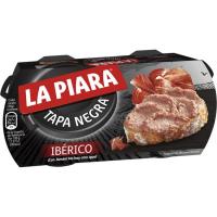 Paté ibérico LA PIARA Tapa Negra, pack 2x73 g Paté ibérico LA PIARA Tapa Negra, pack 2x73 g