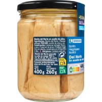 Bonito del norte en aceite de oliva EROSKI, frasco 400 g 