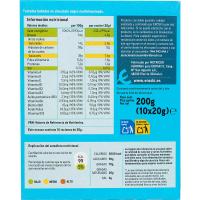 Snacks de chocolate negro EROSKI, caja 200 g