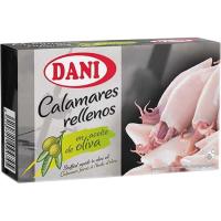 Calamar farcit en oli d`oliva DANI, llauna 106 g Calamar farcit en oli d`oliva DANI, llauna 106 g