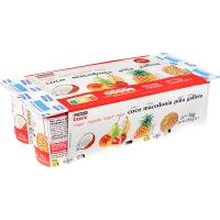Yog.sabor coco-maced-piña-galleta EROSKI basic, pack 8x125g Yog.sabor coco-maced-piña-galleta EROSKI basic, pack 8x125g