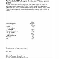 Fogassa de pa torrat integral RECONDO, caixa 240 g