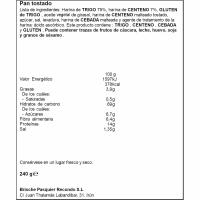 Hogaza de pan tostado rústico RECONDO, caja 240 g