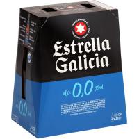 Cerveza 0,0 ESTRELLA GALICIA, pack botellín 6x25 cl Cerveza 0,0 ESTRELLA GALICIA, pack botellín 6x25 cl