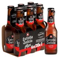 Cerveza especial ESTRELLA GALICIA, pack 6x20 cl Cerveza especial ESTRELLA GALICIA, pack 6x20 cl