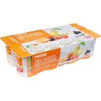 Yogur con fresas-albaricoque-pera-mora EROSKI, pack 8x125 g Yogur con fresas-albaricoque-pera-mora EROSKI, pack 8x125 g