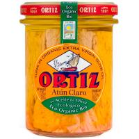 Tonyina clara en oli oliva ecològic ORTIZ, flascó 220 g Tonyina clara en oli oliva ecològic ORTIZ, flascó 220 g