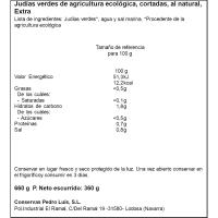Mongeta tendre ecològic PEDRO LUIS, flascó 360 g