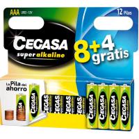 Pila super alcalina LR03 (AAA) CEGASA, pack 8+4 uds Pila super alcalina LR03 (AAA) CEGASA, pack 8+4 uds