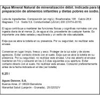 Agua mineral LANJARON, garrafa 6,25 litros