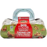 Ou fresc L sòl cistella ROIG, cartó 8 u