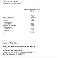 Ou fresc L sòl cistella ROIG, cartó 8 u