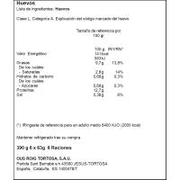 Ou fresc L camperol vall mestral ROIG, cartó 6 u
