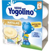 Yogolino de natillas sabor vainilla NESTLÉ, pack 4x100 g Yogolino de natillas sabor vainilla NESTLÉ, pack 4x100 g